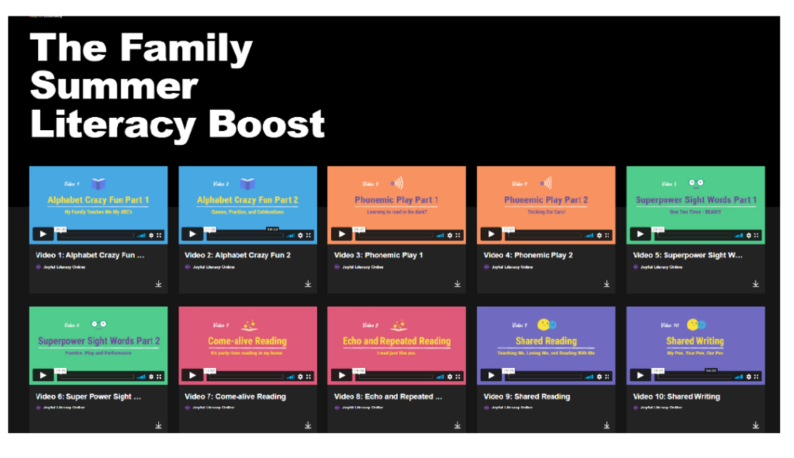 The Family Summer Literacy Boost
